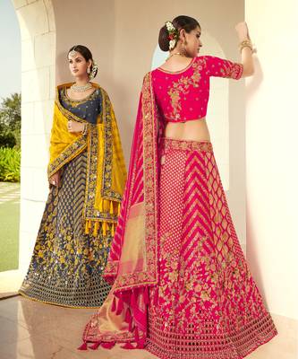 Grey  Heavy Embroidered Designer Lehenga Choli 3
