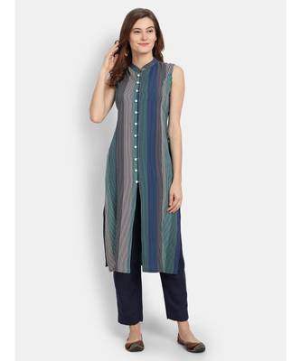 Women Striped Straight Kurta 1