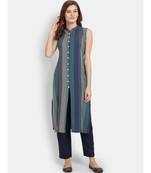 Women Striped Straight Kurta