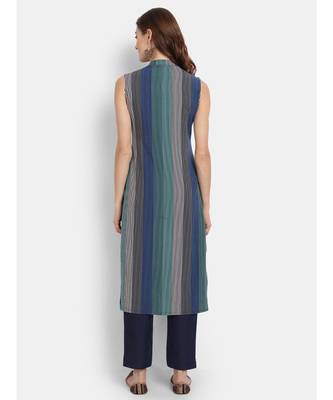 Women Striped Straight Kurta 4