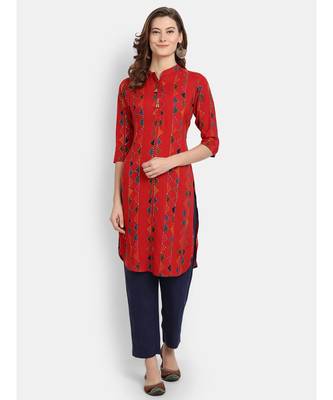 Women Printed Straight Kurta 1