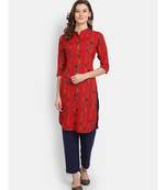 Women Printed Straight Kurta