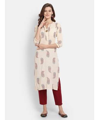 Women Printed Straight Kurta 1