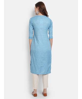 Women Self Design Straight Kurta 4