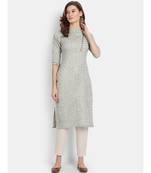Woven Design Straight Kurta