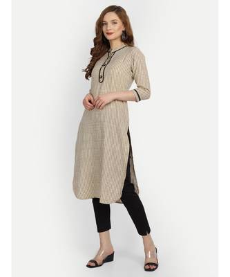 Women woven design straight kurta 2