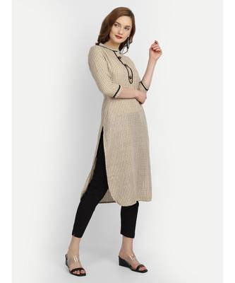 Women woven design straight kurta 3