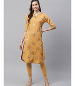 Women Floral Printed Straight Kurti