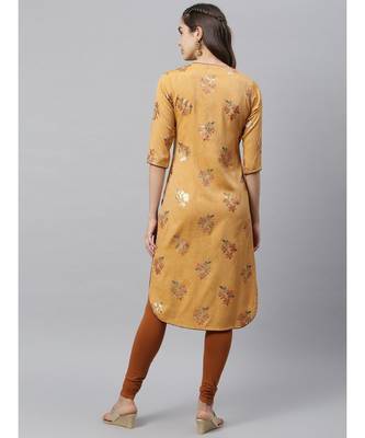 Women Floral Printed Straight Kurti 4