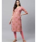 Women Floral Printed Straight Kurti