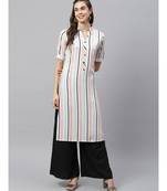 Women stripe design pakistani style kurta