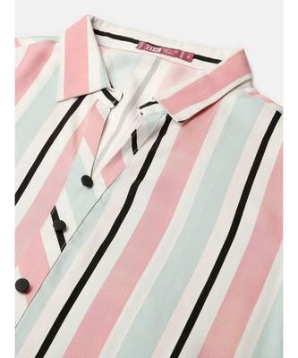 Women stripe design pakistani style kurta 2