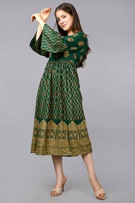 Aurish Designer Green Kurta  5