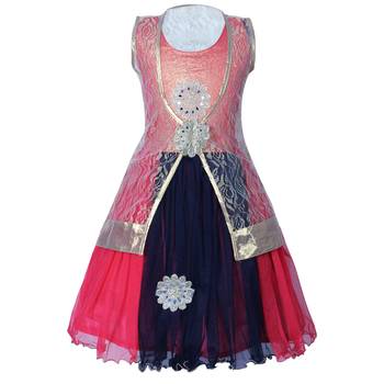 Kbkidswear Fashion Knee Length Party Wear Frock 1