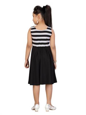 Black plain nylon kids-frocks 4