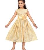 Fawn plain nylon kids-frocks
