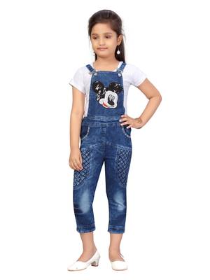 White plain blended cotton girls-top-bottom 4
