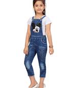White plain blended cotton girls-top-bottom