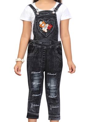 White plain blended cotton girls-top-bottom 2