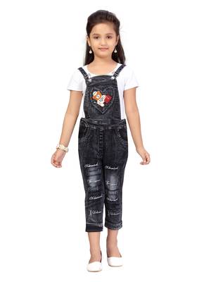 White plain blended cotton girls-top-bottom 1