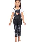 White plain blended cotton girls-top-bottom