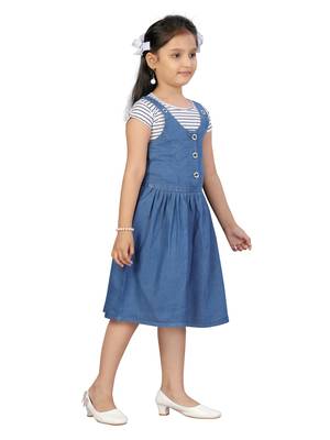 White plain cotton girls-top-bottom 2