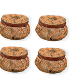 Shoptory India Embroidered Decorative Box for wedding Cum Bangle Box, Shagun Gift Packing Potli Peach, Pack of 4