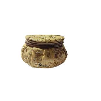 Shoptory India Embroidered Decorative Box for wedding Cum Bangle Box, Shagun Gift Packing Potli Beige, Pack of 6 2