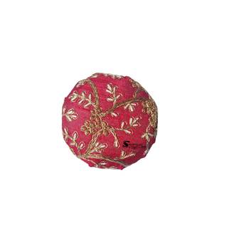 Shoptory India Embroidered Decorative Box for wedding Cum Bangle Box, Shagun Gift Packing Potli Maroon, Pack of 4 4