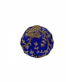 Shoptory India Embroidered Decorative Box for wedding Cum Bangle Box, Shagun Gift Packing Potli Blue, Pack of 2 5
