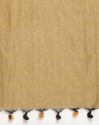 Gold woven khadi saree with blouse 5
