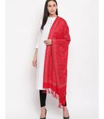 RED Women Woven Liva Design Stole