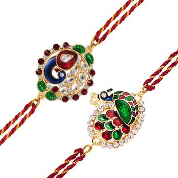 Mahi Combo of Charming Two Rakhis 1