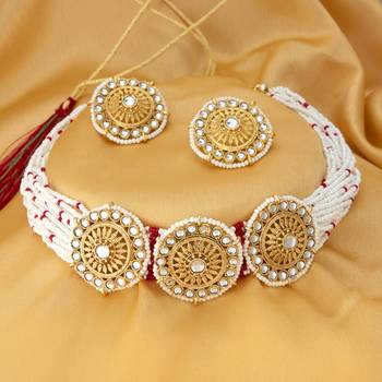 Red pearl necklace sets 1
