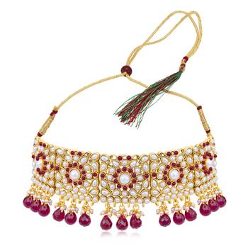 Maroon pearl necklace-sets 3