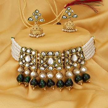 Green pearl necklace sets 1