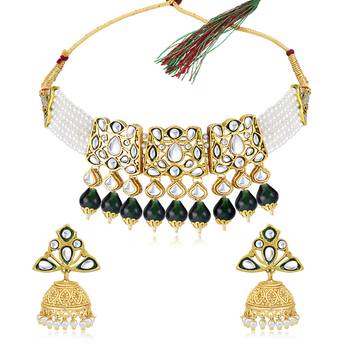 Green pearl necklace sets 2