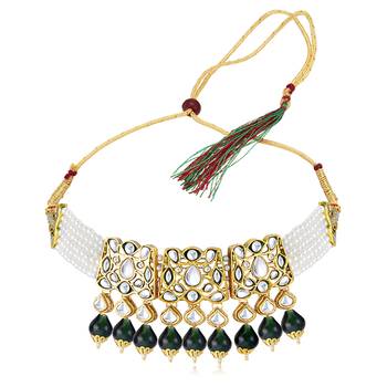 Green pearl necklace sets 3