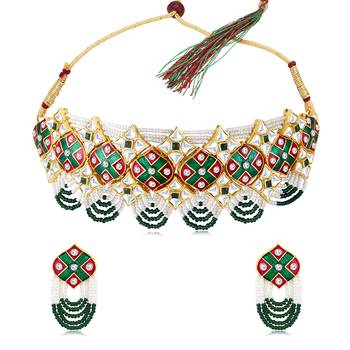 Red pearl necklace sets 2