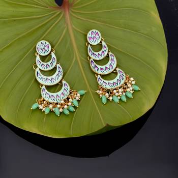Blue pearl earrings 1