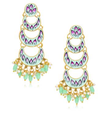 Blue pearl earrings 2