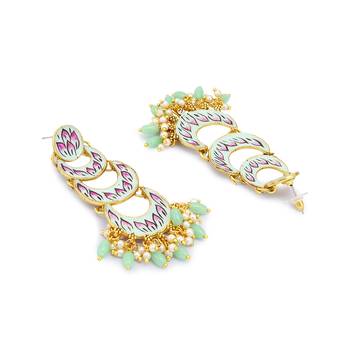 Blue pearl earrings 3