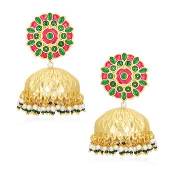 Pink pearl earrings 2