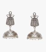 Silver jhumkas