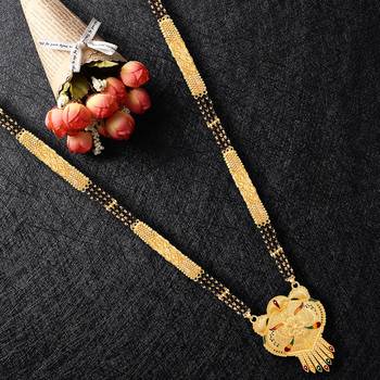 Multicolor cubic zirconia mangalsutra 1