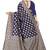 Navy blue woven art silk saree with blouse