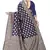 Navy blue woven art silk saree with blouse