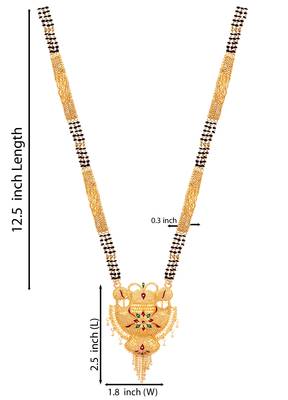 Multicolor cubic zirconia mangalsutra 4