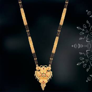 Multicolor cubic zirconia mangalsutra 5