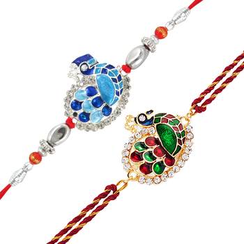 Mahi Combo of Glowing Two Rakhis 1